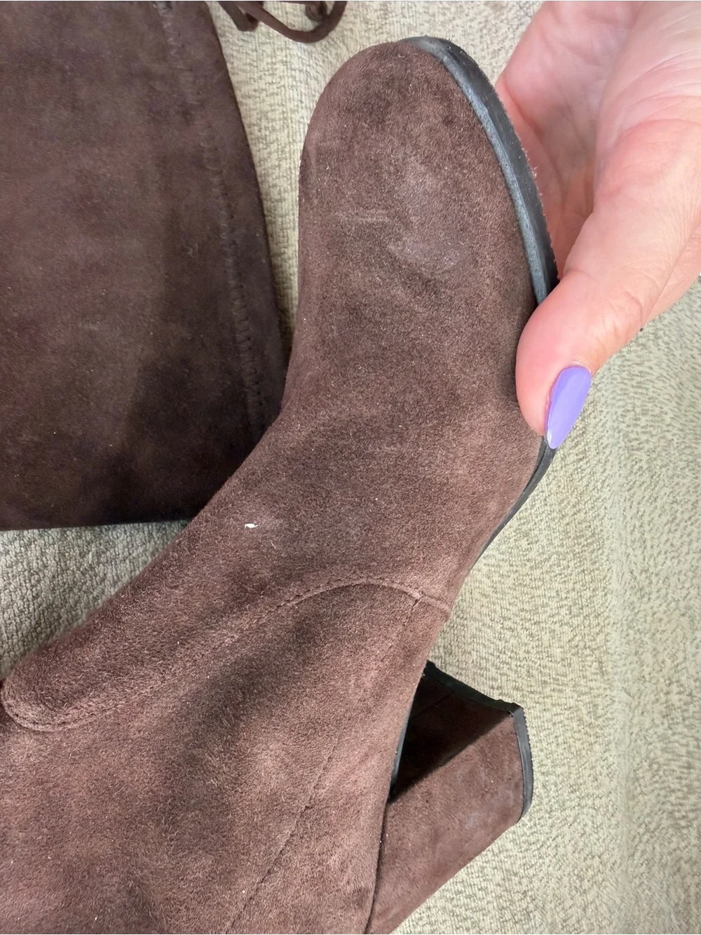 Stuart Weitzman Chocolate Brown Suede Over-the-Knee Boots size 6